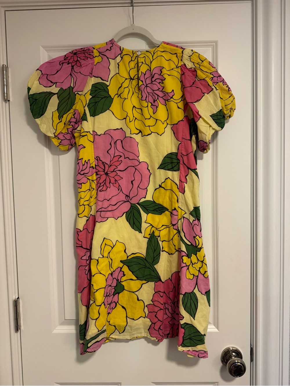 Banjanan Gracia Yellow Mini Dress with Pink Floral Print - Picture 4 of 5